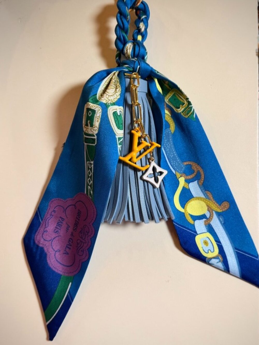 Blue Twilly Custom Statement Tassel Bag Charm